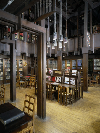 Glasgow School Of Art, Scotland, The Library, 1907-1909, Architect: Charles Rennie Mackintosh by Mark Fiennes Pricing Limited Edition Print image