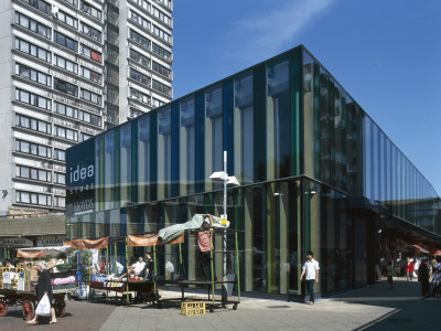 Idea Store, Chrisp Street, Tower Hamlets, London, Overall Exterior, Architect: Adjaye Associates by Morley Von Sternberg Pricing Limited Edition Print image