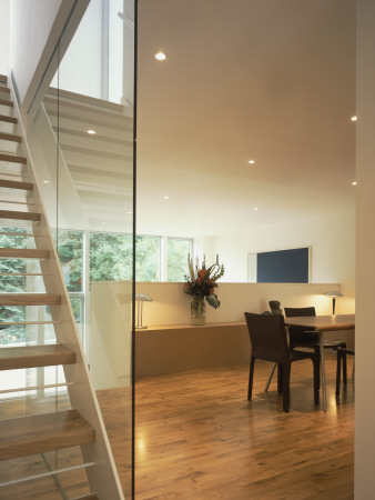 Private House Ddp, Glasgow, Scotland, Dining Area With Stair, Architect: Davis Duncan Partnership by Keith Hunter Pricing Limited Edition Print image