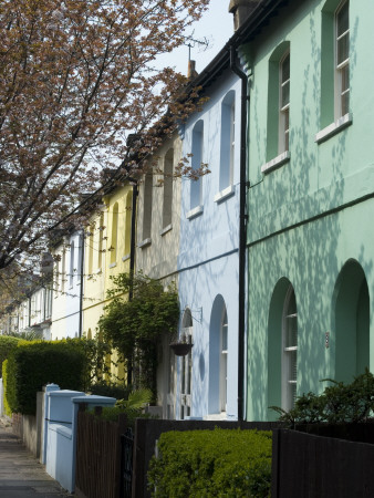 Row Of Houses Near Chiswick Park Underground Station, Chiswick, London by Natalie Tepper Pricing Limited Edition Print image