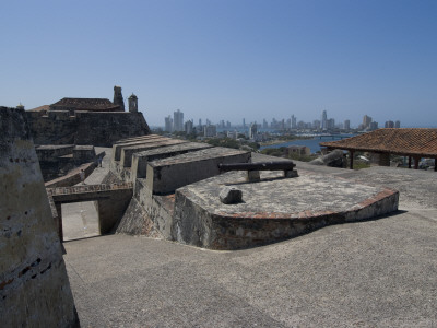 Fort San Felipe With View Of The New City (Boca Grande) Behind, Cartagena (De Indias), Colombia by Natalie Tepper Pricing Limited Edition Print image