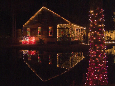 Christmas Lights, Acadian Village, Louisiana by Natalie Tepper Pricing Limited Edition Print image