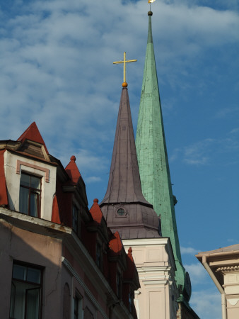 Church Spires, Old Town, Riga by Natalie Tepper Pricing Limited Edition Print image