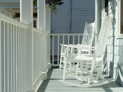 Rocking Chairs On A Porch, Stonington, Connecticut by Natalie Tepper Pricing Limited Edition Print image