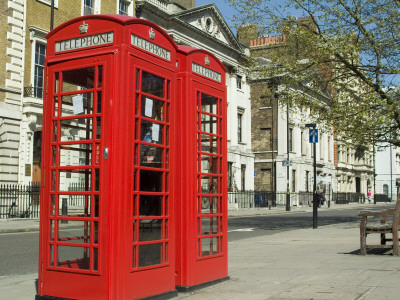 Telephone Boxes, Cavendish Square, London by Natalie Tepper Pricing Limited Edition Print image