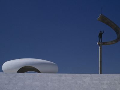 Jk Memorial, Brasilia Dedicated To Juscelino Kubitschek De Oliveira, Architect: Oscar Niemeyer by Reto Guntli Pricing Limited Edition Print image