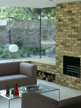 House Extension, Chiswick, Living Room Fireplace, Architect: David Mikhail Architects by Nicholas Kane Pricing Limited Edition Print image