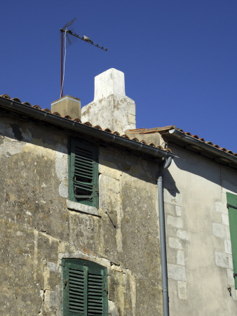 Old Shuttered Windows, La Flotte, Il De Re, France by Olwen Croft Pricing Limited Edition Print image