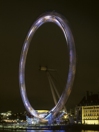 British Airways London Eye, London, Night Time In Motion, Marks Barfield Architects by Peter Durant Pricing Limited Edition Print image