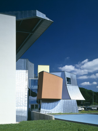 Vitra Head Office, Basel, 1994, Side Elevation - Massed Irregular Shapes, Architect: Frank Gehry by Richard Bryant Pricing Limited Edition Print image