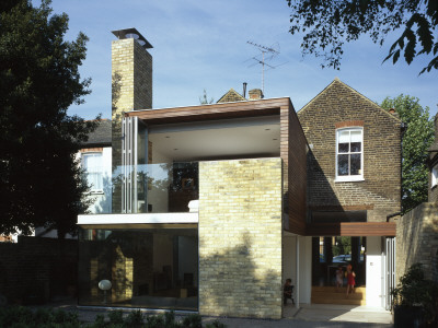 House Extension, Chiswick, Rear Elevation In Daylight, David Mikhail Architects by Nicholas Kane Pricing Limited Edition Print image