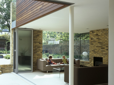 House Extension, Chiswick, Living Room And Patio, David Mikhail Architects by Nicholas Kane Pricing Limited Edition Print image