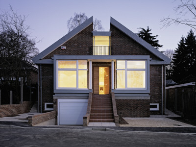 Private House Cfa, Street Elevation Dusk, Collett And Farmer Architects by Peter Durant Pricing Limited Edition Print image
