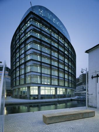The Point, Paddington Basin London, Elevation At Dusk, Architect: Terry Farrell And Partners by Peter Durant Pricing Limited Edition Print image