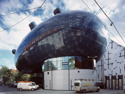 Kunsthaus Lmg Graz, Graz Austria, North Elevation, Architect: Peter Cook And Colin Fournier by Peter Durant Pricing Limited Edition Print image