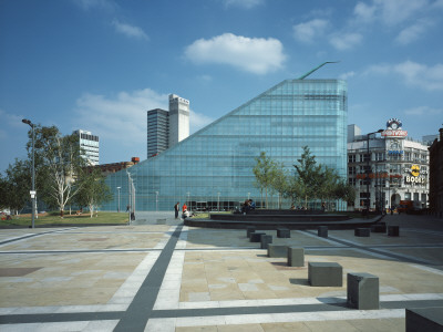 Urbis, Manchester, Daytime With People, Ian Simpson Architects by Peter Durant Pricing Limited Edition Print image