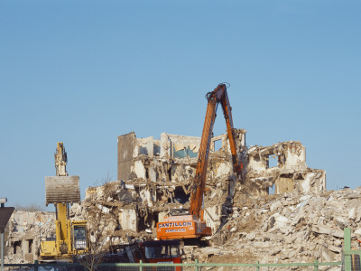 Stonebridge Estate, London, Demolition Of Old Blocks, Shepheard Epstein Hunter Architects by Peter Durant Pricing Limited Edition Print image