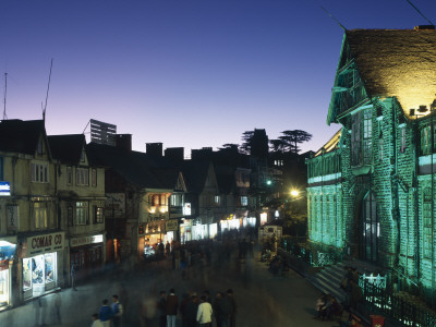 Dusk Shopping Centre Shimla, Himachal Pradesh by Richard Bryant Pricing Limited Edition Print image