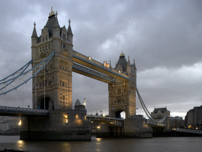 Tower Bridge, London, 1886 - 1894, Overall At Dusk, Architect: Horace Jones by Richard Bryant Pricing Limited Edition Print image