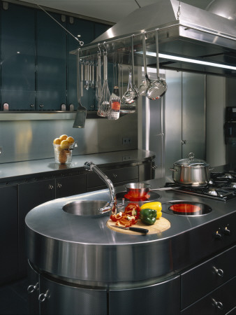 Stainless Steel Kitchen Mayfair Apartment, Eva Jiricna Architects by Richard Bryant Pricing Limited Edition Print image