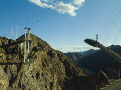 View Showing Construction Of The New Hoover Dam Bridge From Nevada Side by Richard Williamson Pricing Limited Edition Print image