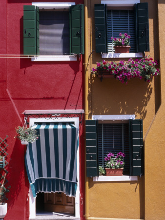 Island Of Burano, Venice, Italy by Robert O'dea Pricing Limited Edition Print image