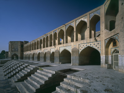 Khwazi Bridge, Isfahan, Combination Bridge And Dam, Includes Sluices And Pavilions For Tea Rooms by Will Pryce Pricing Limited Edition Print image