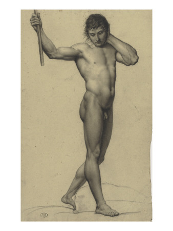 Academie : Homme Debout by Jean-Baptiste Joseph Wicar Pricing Limited Edition Print image
