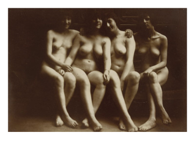 Groupe De Quatre Femmes Nues, Assises, Les Jambes Croisées by François-Rupert Carabin Pricing Limited Edition Print image