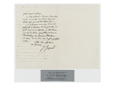 Lettre Autographe Signée À Monsieur Jules Carronge by Jean-Auguste-Dominique Ingres Pricing Limited Edition Print image