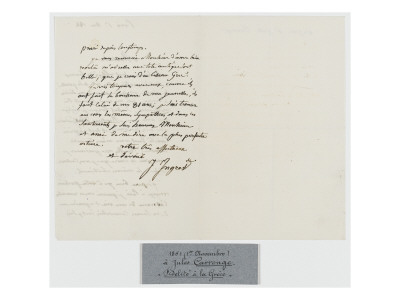 Lettre Autographe Signee A Monsieur Jules Carronge by Jean-Auguste-Dominique Ingres Pricing Limited Edition Print image