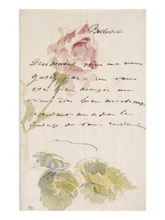 Lettre Autographe À Isabelle Lemmonier Dites  Lettres À Isabelle: Rose En Bouton by Edouard Manet Pricing Limited Edition Print image