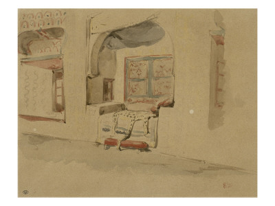 Intérieur Marocain Avec Une Alcôve by Eugene Delacroix Pricing Limited Edition Print image