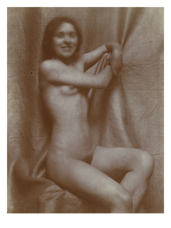 Femme Nue Assise De Face, Souriant by Francois-Rupert Carabin Pricing Limited Edition Print image