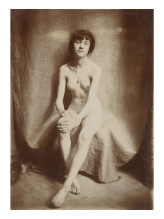 Femme Nue Avec Un Collier, Assise, De Face by François-Rupert Carabin Pricing Limited Edition Print image