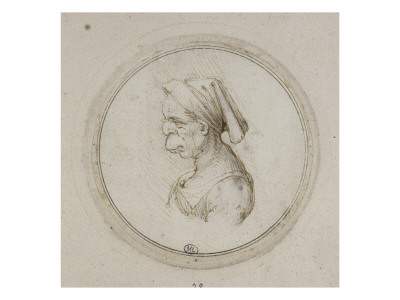 Vieille Femme Avec Du Linge Sur La Tête by Léonard De Vinci Pricing Limited Edition Print image