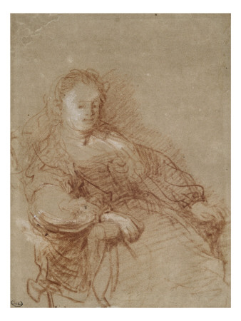 Portrait De Saskia, Assise Dans Son Fauteuil by Rembrandt Van Rijn Pricing Limited Edition Print image