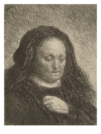 La Mere De Rembrandt, La Main Sur La Poitrine by Rembrandt Van Rijn Pricing Limited Edition Print image