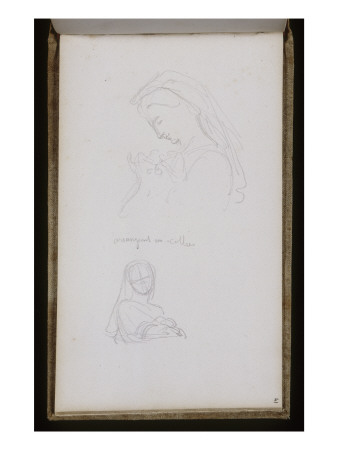 Carnet De Croquis : Buste De Femme by William Adolphe Bouguereau Pricing Limited Edition Print image