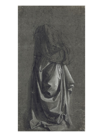 Figure Debout, Drapée, Vue De Profil À Droite by Léonard De Vinci Pricing Limited Edition Print image