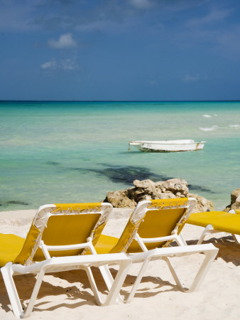 Lounging Chairs, Isla Mujeres, Quintana Roo, Mexico by Julie Eggers Pricing Limited Edition Print image