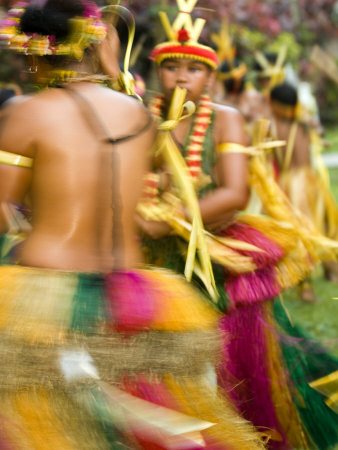Traditional Dancers, Yap Island, Micronesia by Michael Defreitas Pricing Limited Edition Print image