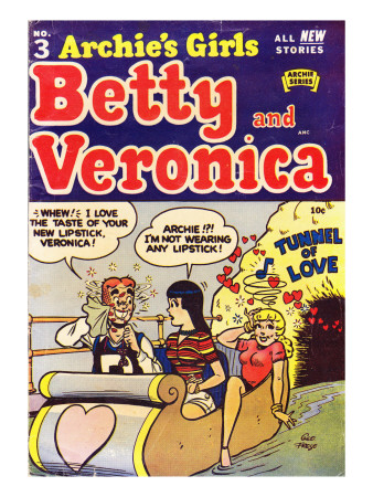 Archie Comics Retro: Archie's Girls Betty And Veronica Comic Book Cover #3 (Aged) by George Frese Pricing Limited Edition Print image