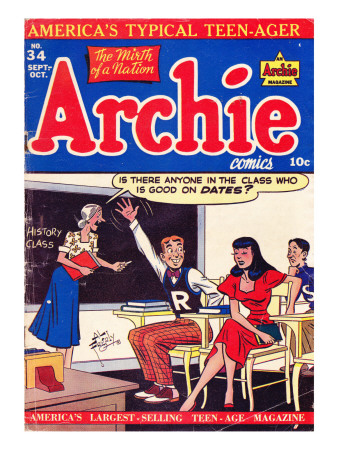 Archie Comics Retro: Archie Comic Book Cover #34 (Aged) by Al Fagaly Pricing Limited Edition Print image