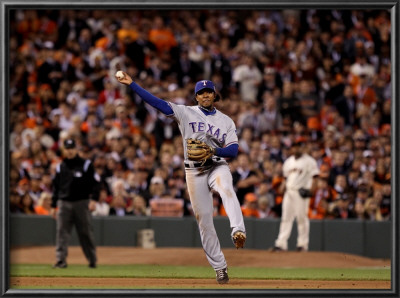Texas Rangers V San Francisco Giants, Game 1: Elvis Andrus by Jed Jacobsohn Pricing Limited Edition Print image