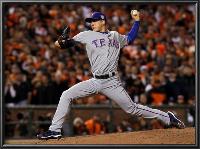 Texas Rangers V San Francisco Giants, Game 2: Derek Holland by Justin Sullivan Pricing Limited Edition Print image