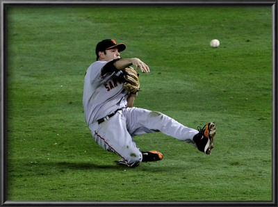 San Francisco Giants V Texas Rangers, Game 4: Freddy Sanchez by Ronald Martinez Pricing Limited Edition Print image