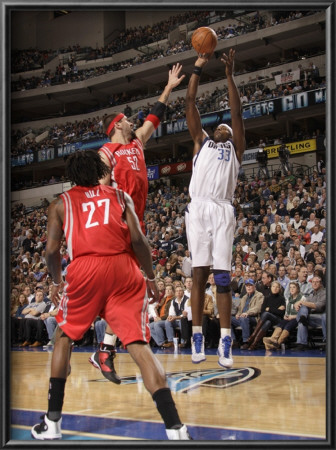 Houston Rockets V Dallas Mavericks: Brad Miller And Brendan Haywood by Danny Bollinger Pricing Limited Edition Print image