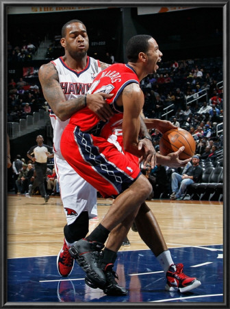 New Jersey Nets V Atlanta Hawks: Devin Harris And Josh Powell by Kevin Cox Pricing Limited Edition Print image