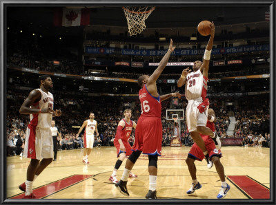 Philadelphia 76Ers V Toronto Raptors: Leandro Barbosa And Marreese Speights by Ron Turenne Pricing Limited Edition Print image